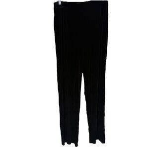 Kiara Slinky Travel Pants Size Large Women's Pull On Elastic Waist Black